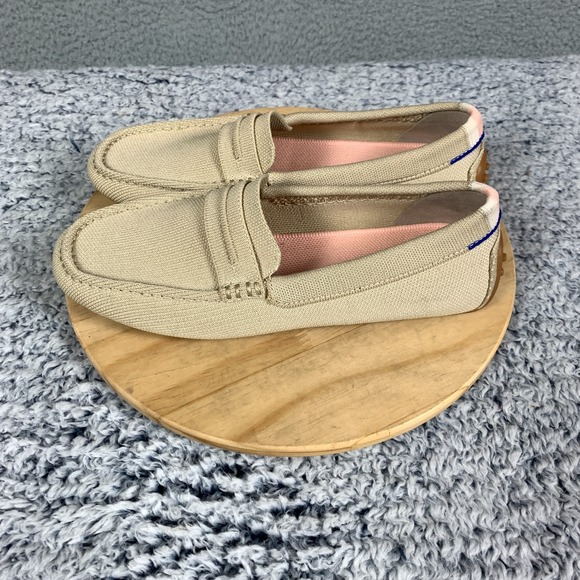Rothys The Driver Loafer Women's 8.5 Sesame Tan Slip On Washable Shoes Comfort - Picture 5 of 14